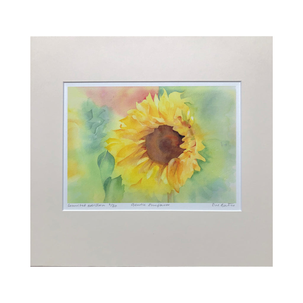 'Gentle Sunflower' Limited Edition Print By Sue Bates